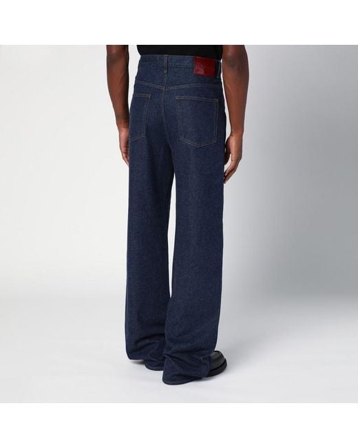 Gucci Blue Dark Wide Denim Jeans for men