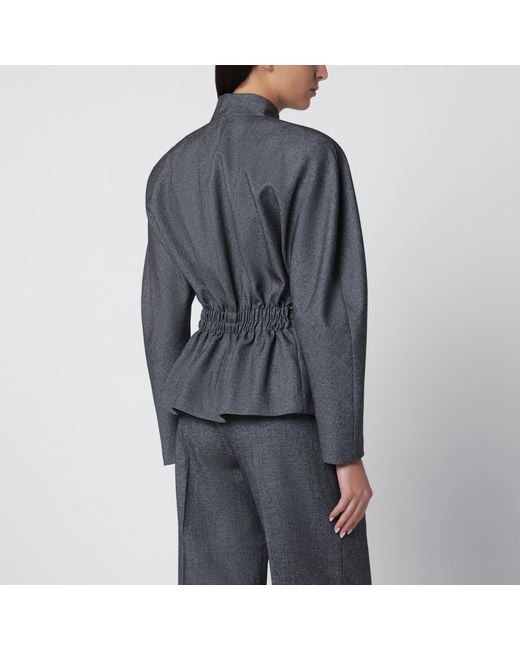 ANDAMANE Gray Coordinated Belt Jacket