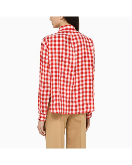 Polo Ralph Lauren Red White/ Linen Checked Shirt