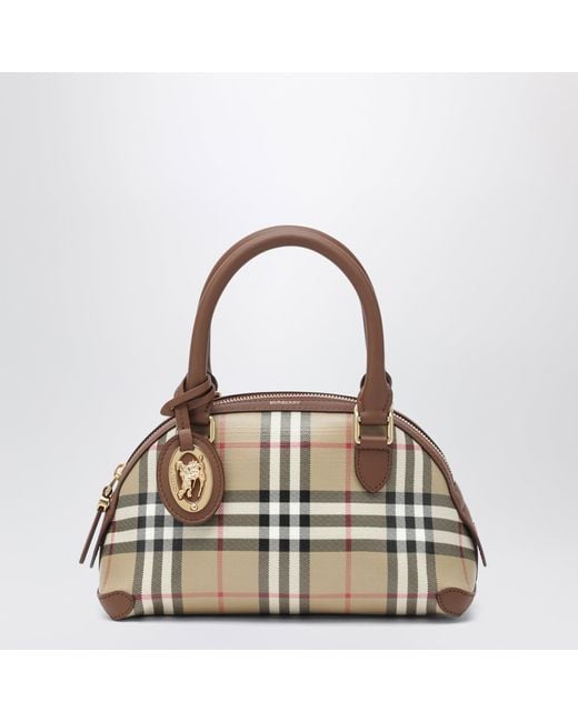 Burberry Natural Primrose Mini Top-Handle Bag