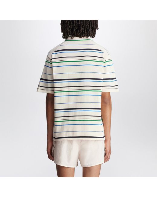 Adidas by Wales Bonner White Striped Polo Shirt for men