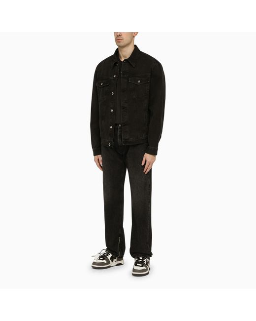 Off-White c/o Virgil Abloh Black Off- Jeans With Logo Patch for men