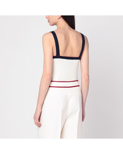 Valentino Blue Top With Chez Embroidery