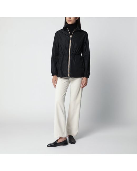 Burberry Black Nylon Zip-Up Jacket