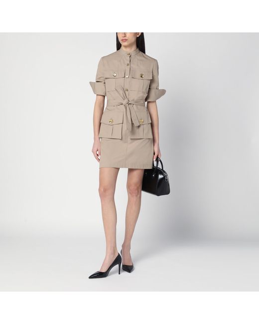 Givenchy Natural Utilitarian Cotton Mini Dress