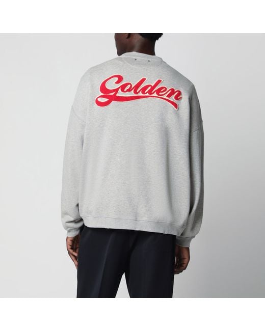 Golden Goose Deluxe Brand Gray Journey Crewneck Cotton Sweatshirt for men