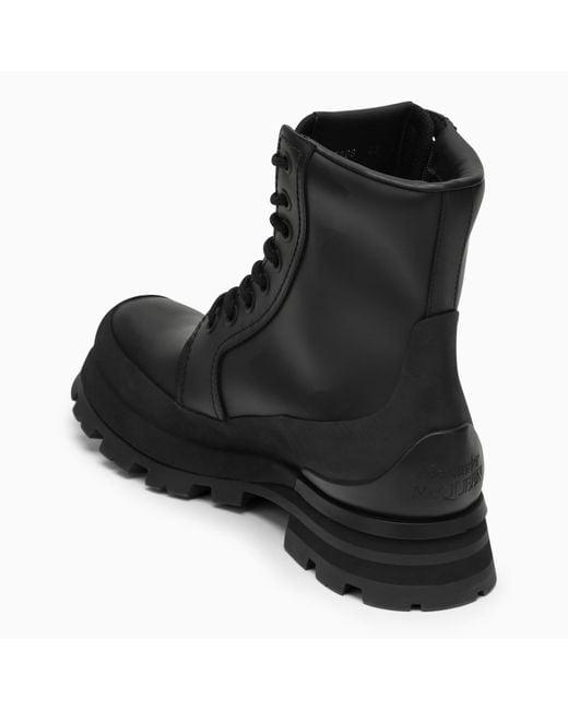 Alexander McQueen Wander Black Leather Boot for men