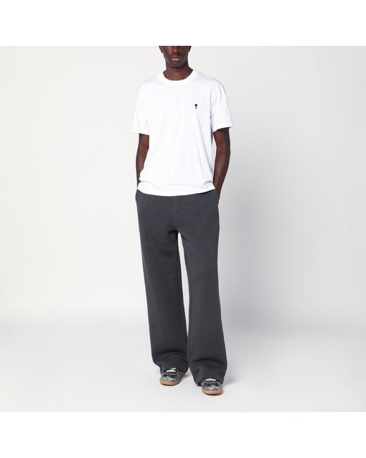 AMI Gray Anthracite Ami De Coeur Jogging Trousers for men