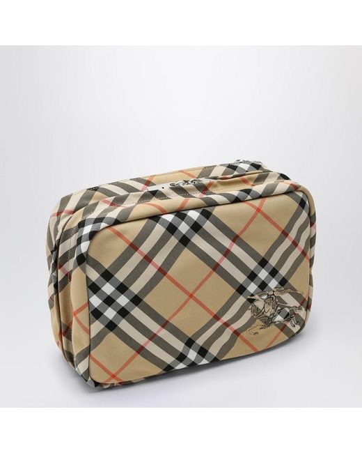 Trousse De Voyage Check Burberry pour homme en coloris Metallic