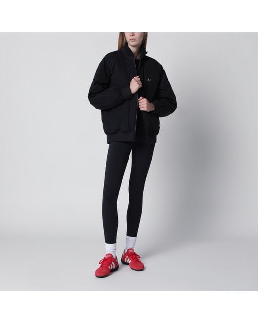 Adidas Originals Black Oversize Nylon Oversized Bomber Jacket
