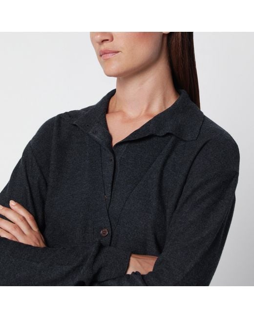 Source Unknown Black Dark Fabbie Wool Cardigan