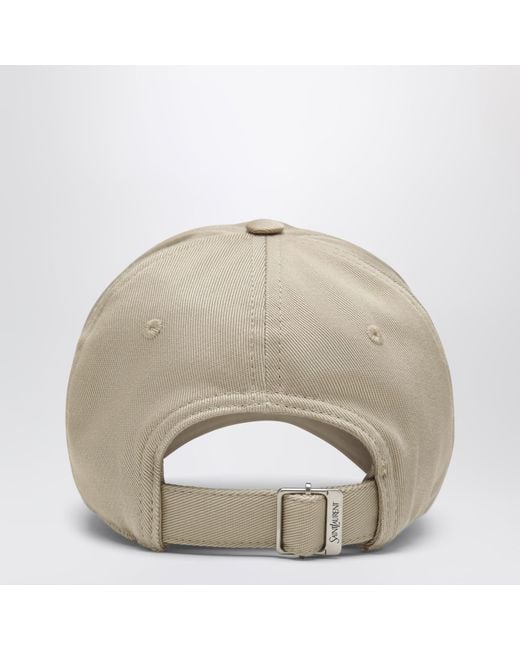 Saint Laurent Natural Cotton Gabardine Baseball Cap