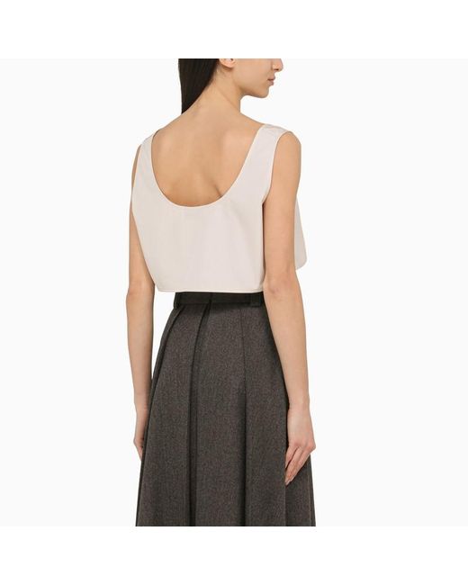 Miu Miu Black Opal Cotton Tank Top
