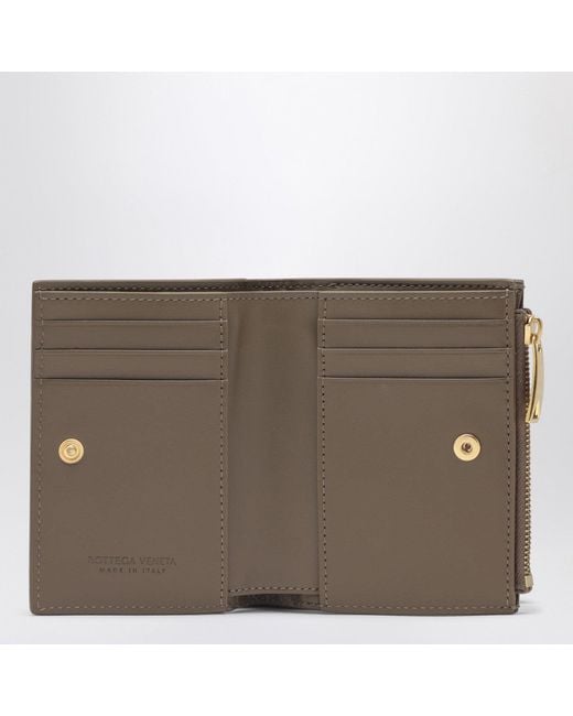 Bottega Veneta Brown Small Bi-Fold Intrecciato Wallet