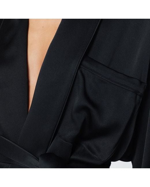 Victoria Beckham Black Pyjama Blouse