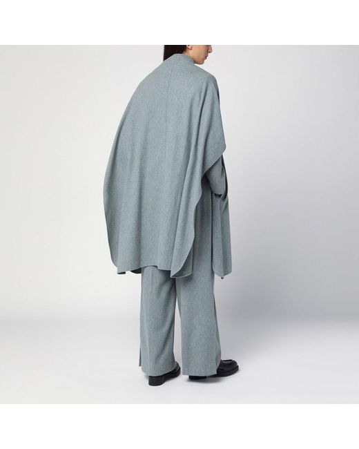 THE GARMENT Gray Grauer Umhang Aus Wollgemisch