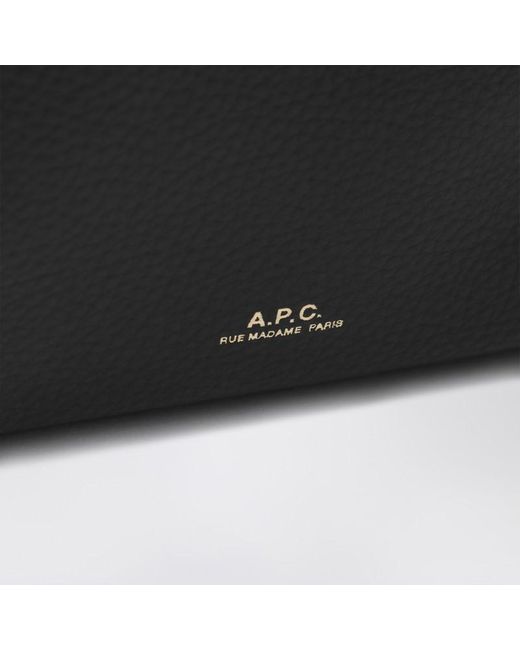 A.P.C. Black Große Vera Tasche Aus Schwarzem Leder