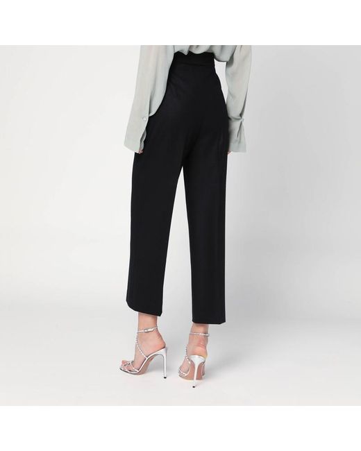 Pantalone in misto lana di Alberta Ferretti in Black