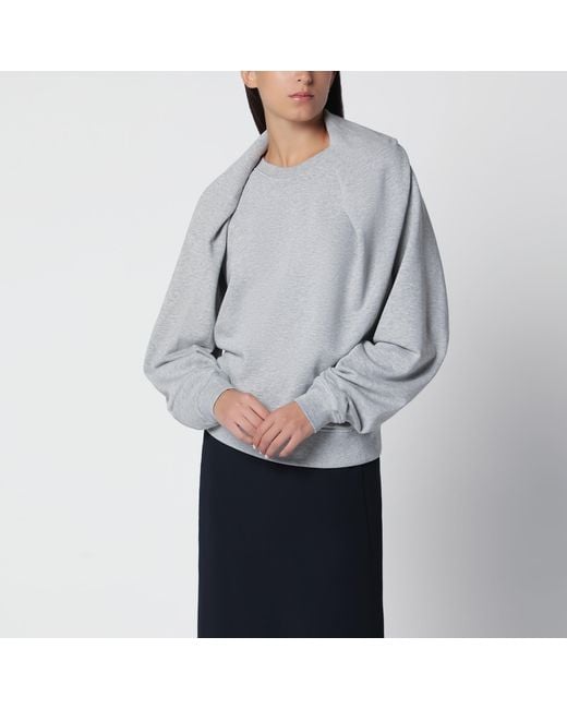 Dries Van Noten Gray Mélange Cotton Sweatshirt