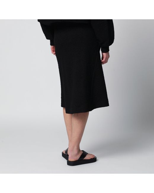 Dries Van Noten Black Viscose-Blend Skirt