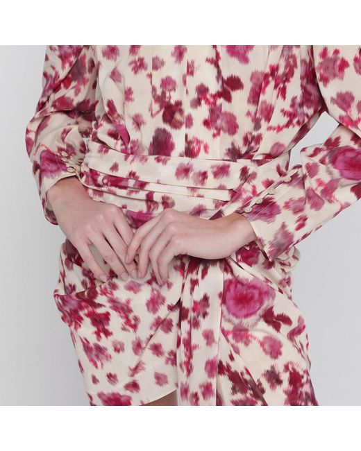 Isabel Marant Pink Top With Multicolour Print