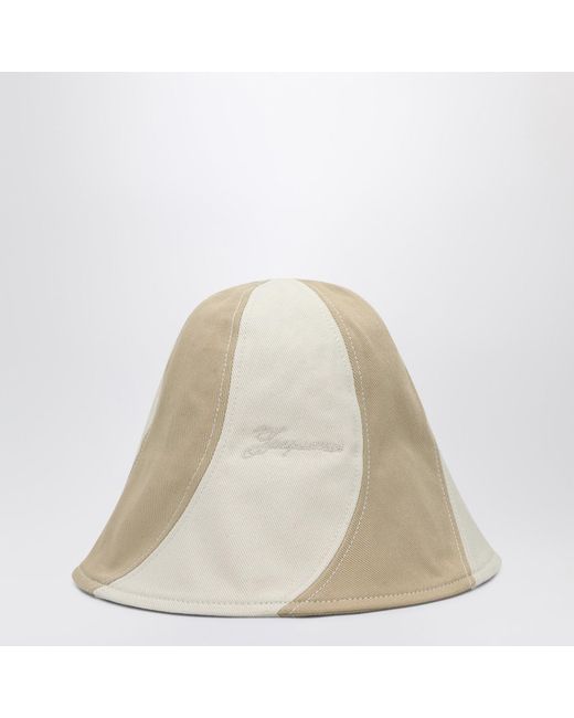 Jacquemus Natural And Canvas Bob Hat