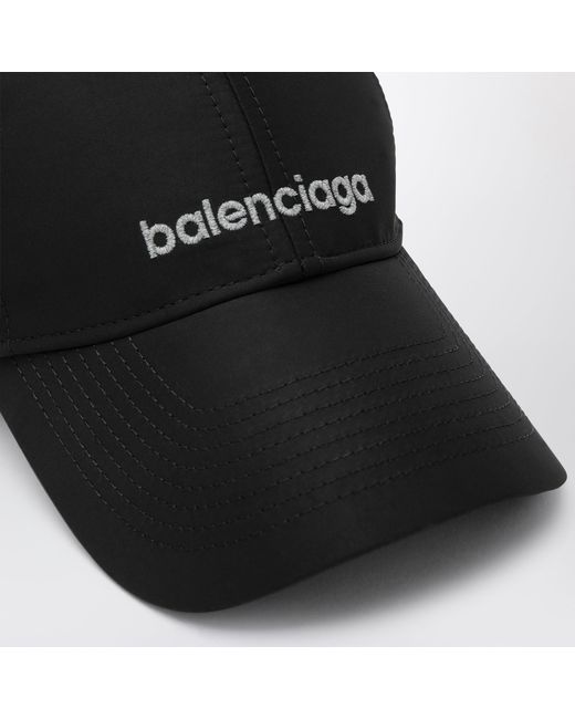Balenciaga Black Techwear Cap With Reflective Detailing for men