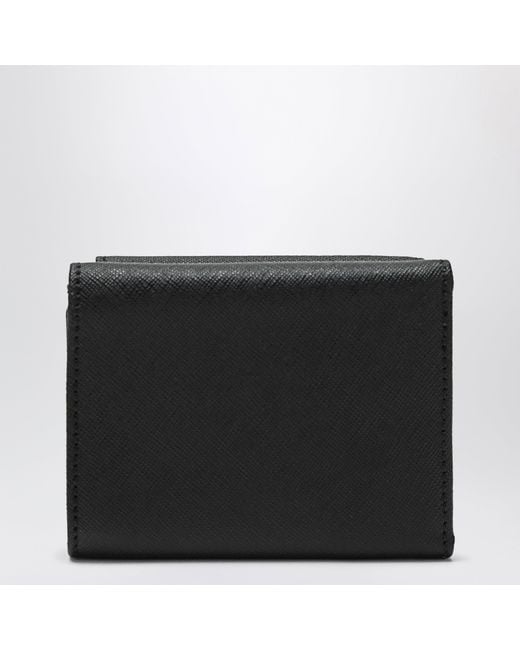 Vivienne Westwood Black Leather Wallet With Orb Logo