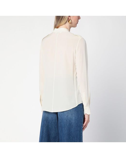 Chloé White Ivory Silk Blouse