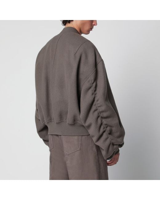 Rick Owens Gray Taupe Tower Secchia Flight Jacket for men