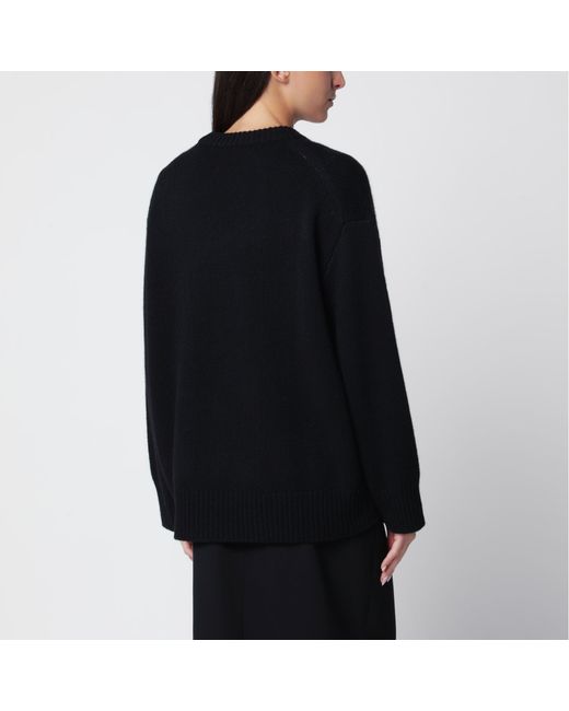 Lisa Yang Black Noor Crew-Neck Cashmere Sweater