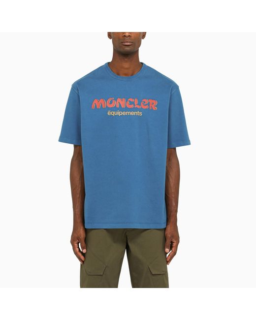 MONCLER X SALEHE BEMBURY Blue Logo T-shirt for men