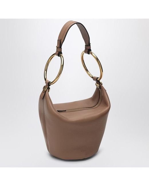 Borsa bracelet piccola rosa cipria in pelle di Chloé in Brown