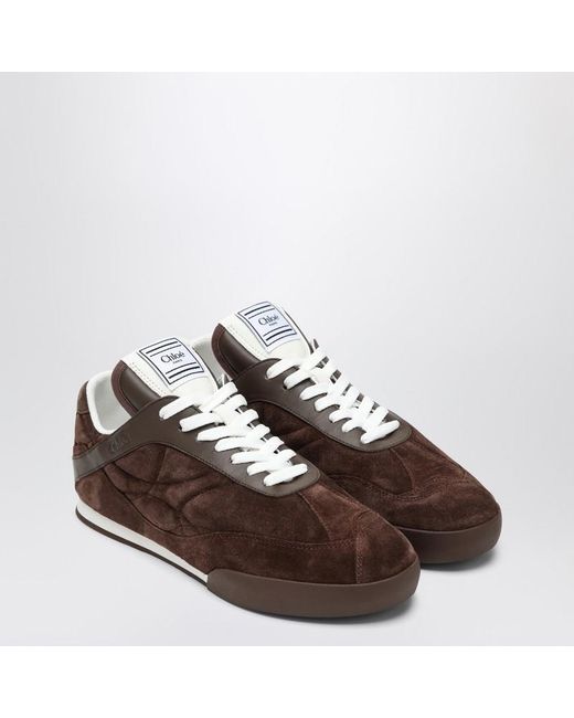 Chloé Brown Kick Chocolate Sneakers Aus Wildleder