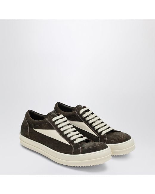 Rick Owens Black Vintage/ Milk Suede Sneakers for men