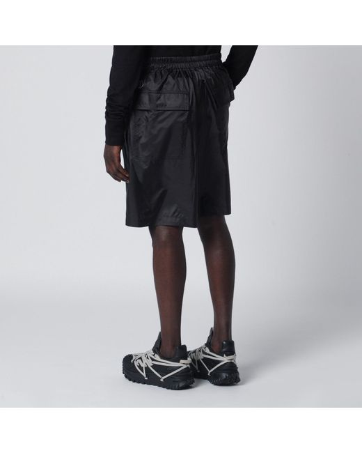 Moncler Black Drawstring Kilt Shorts for men