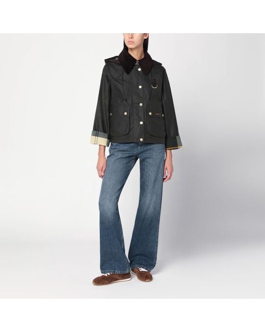 Barbour Black Fern/Ancient Reighton Spey Waxed Jacket