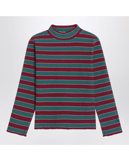Bobo Choses Blue Gestreifter Gerippter Baumwollpullover