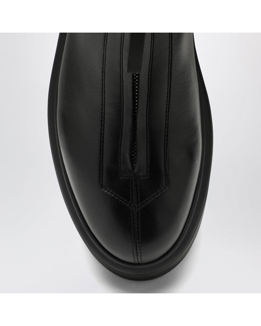 The Row Black Zipped Boot I Leather Boot
