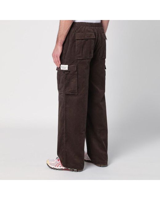 Pantalone cargo in velluto a coste di Brain Dead in Brown da Uomo