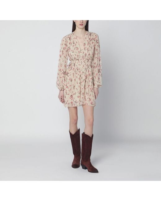 Isabel Marant Pink Lolita Mini Skirt With Floral Print