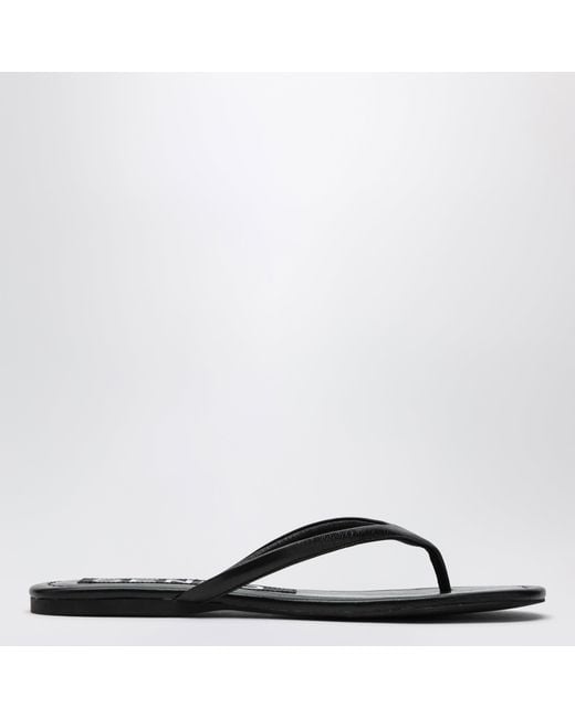Senso Black Ebony Leather Nora Slides