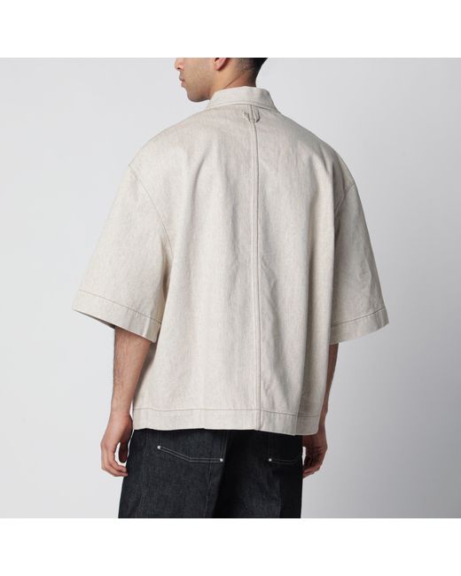 Jacquemus White Paysan De-Nîmes Light Denim Shirt for men