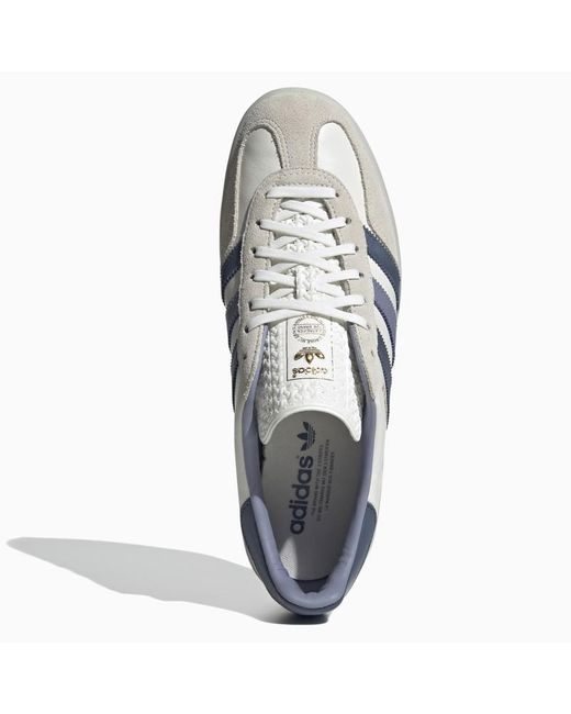 Sneaker gazelle indoor bianca/blu di Adidas Originals in White da Uomo