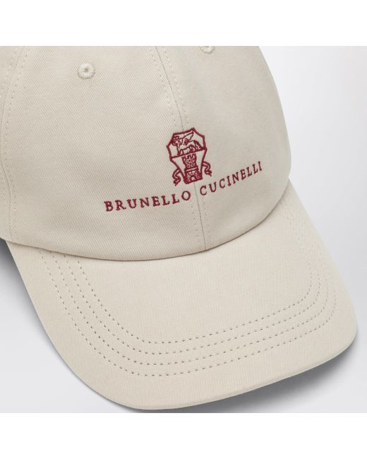 Brunello Cucinelli Natural Sand-Colored Baseball Cap for men