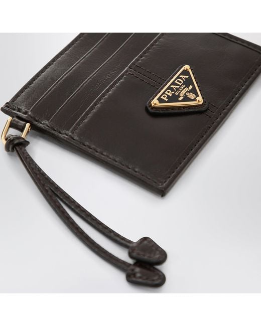 Prada Black Leather Card Holder