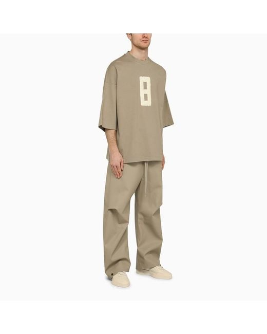 Fear Of God Natural Rubberized Wide-leg Trousers Dune for men