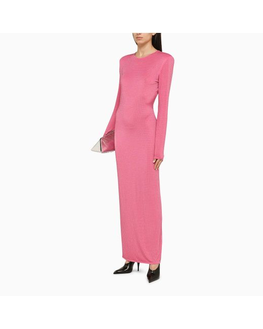 ROTATE BIRGER CHRISTENSEN Pink Dress With Maxi Shoulders