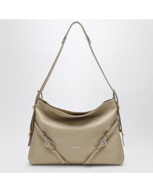 Givenchy Gray Medium Voyou Bag In Leather