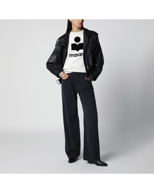 Isabel Marant White Millyny Cotton Sweatshirt With Logo